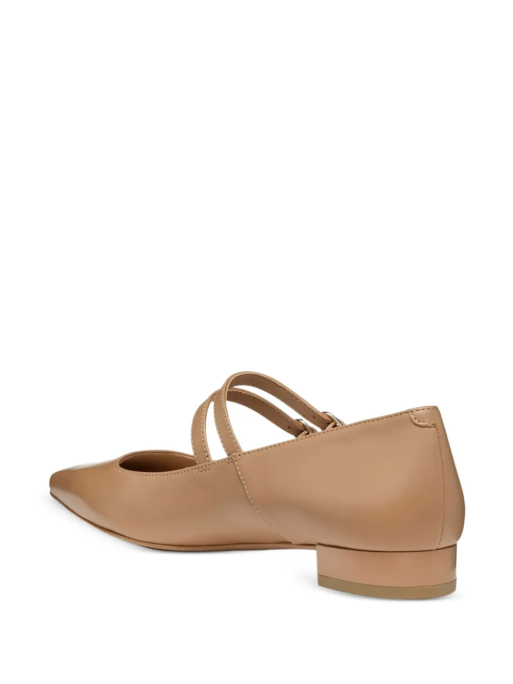 Geox double-buckle pointed-toe flats Neutrals