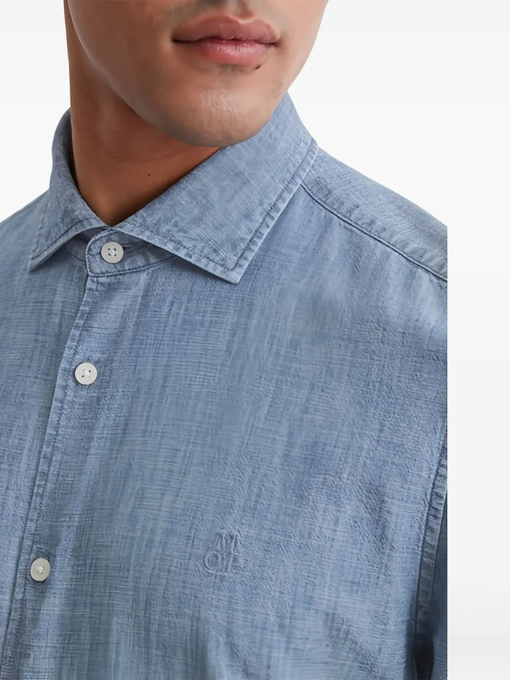 Marc O'Polo Chambray overhemd Blauw