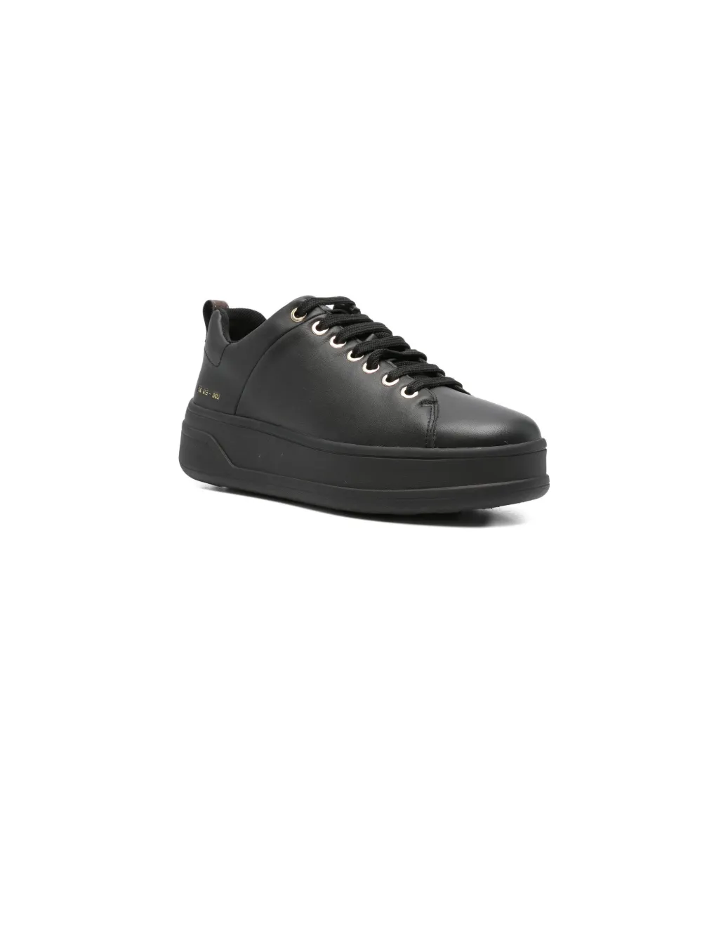 Geox Spherica Ecub leather platform sneakers Black