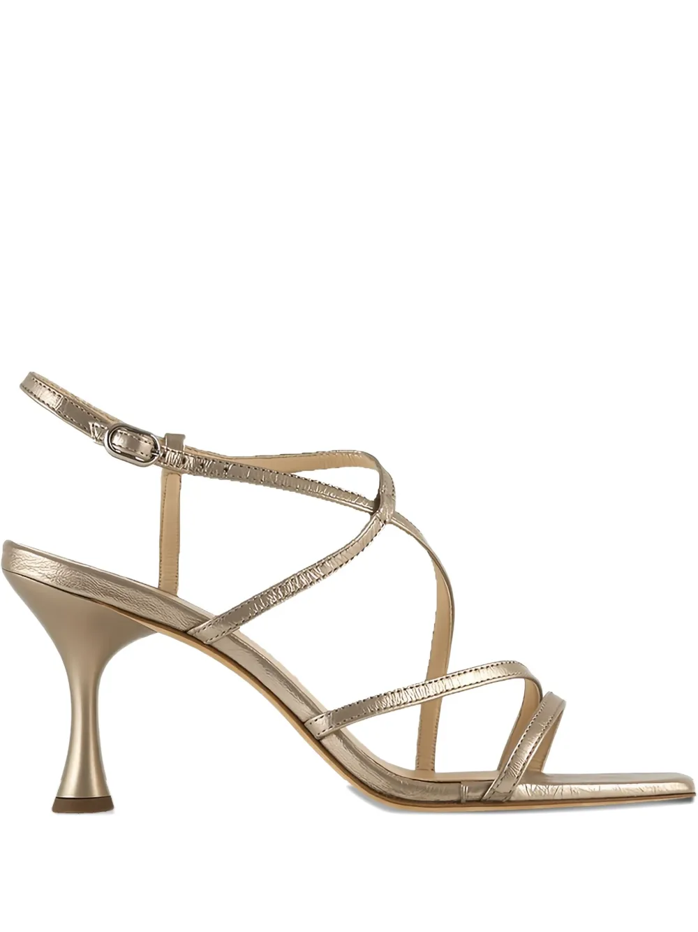 Hogl 100mm Chiara metallic heeled sandals Gold