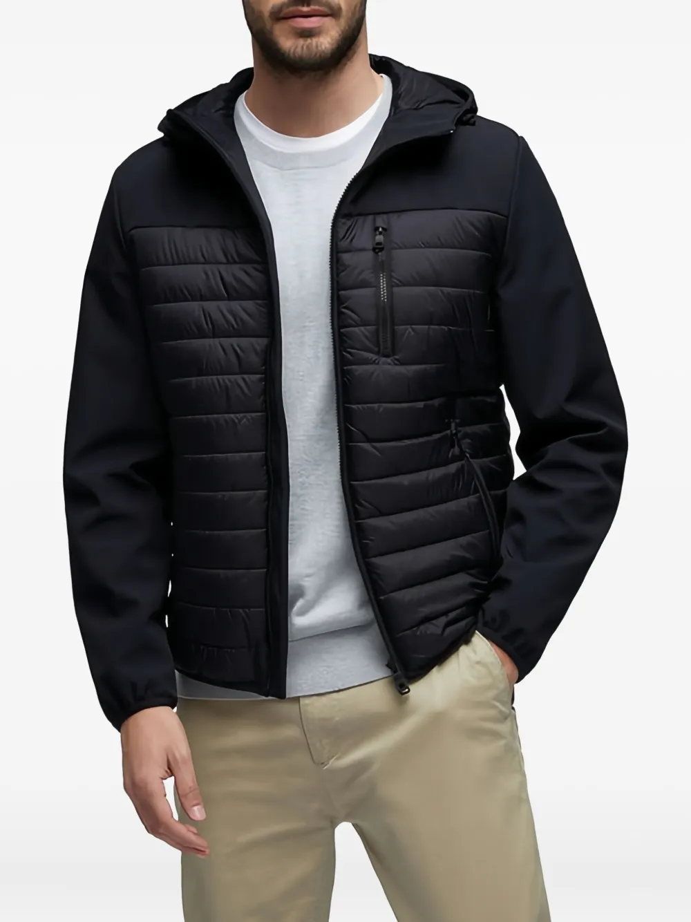 Geox Sapienza gewatteerd jack met capuchon Blauw