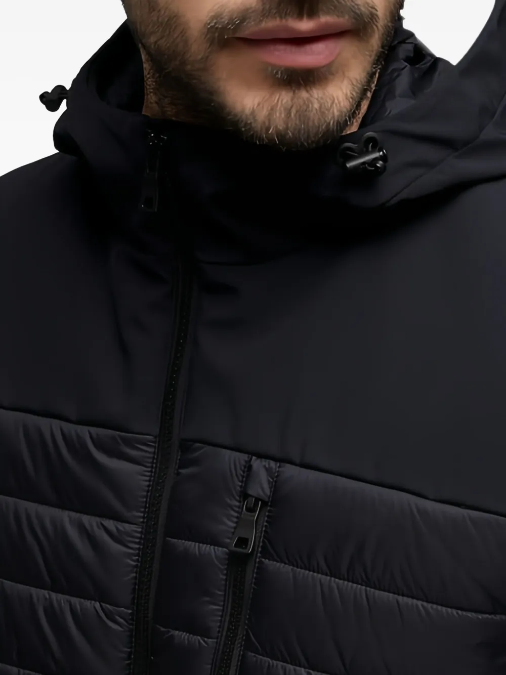 Geox Sapienza gewatteerd jack met capuchon Blauw