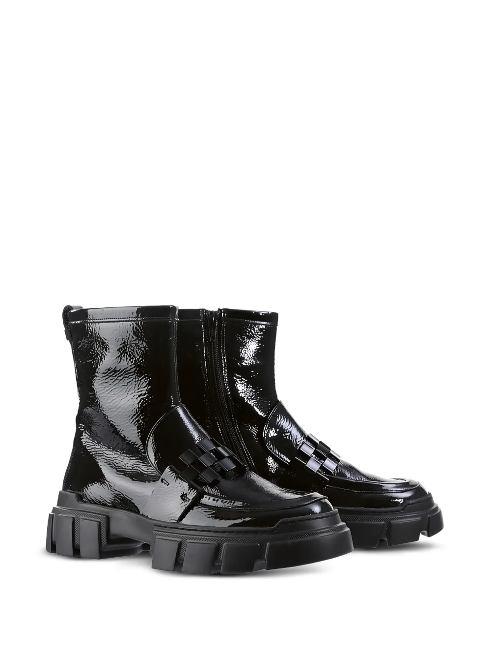 Hogl Will chunky-sole patent boots Black