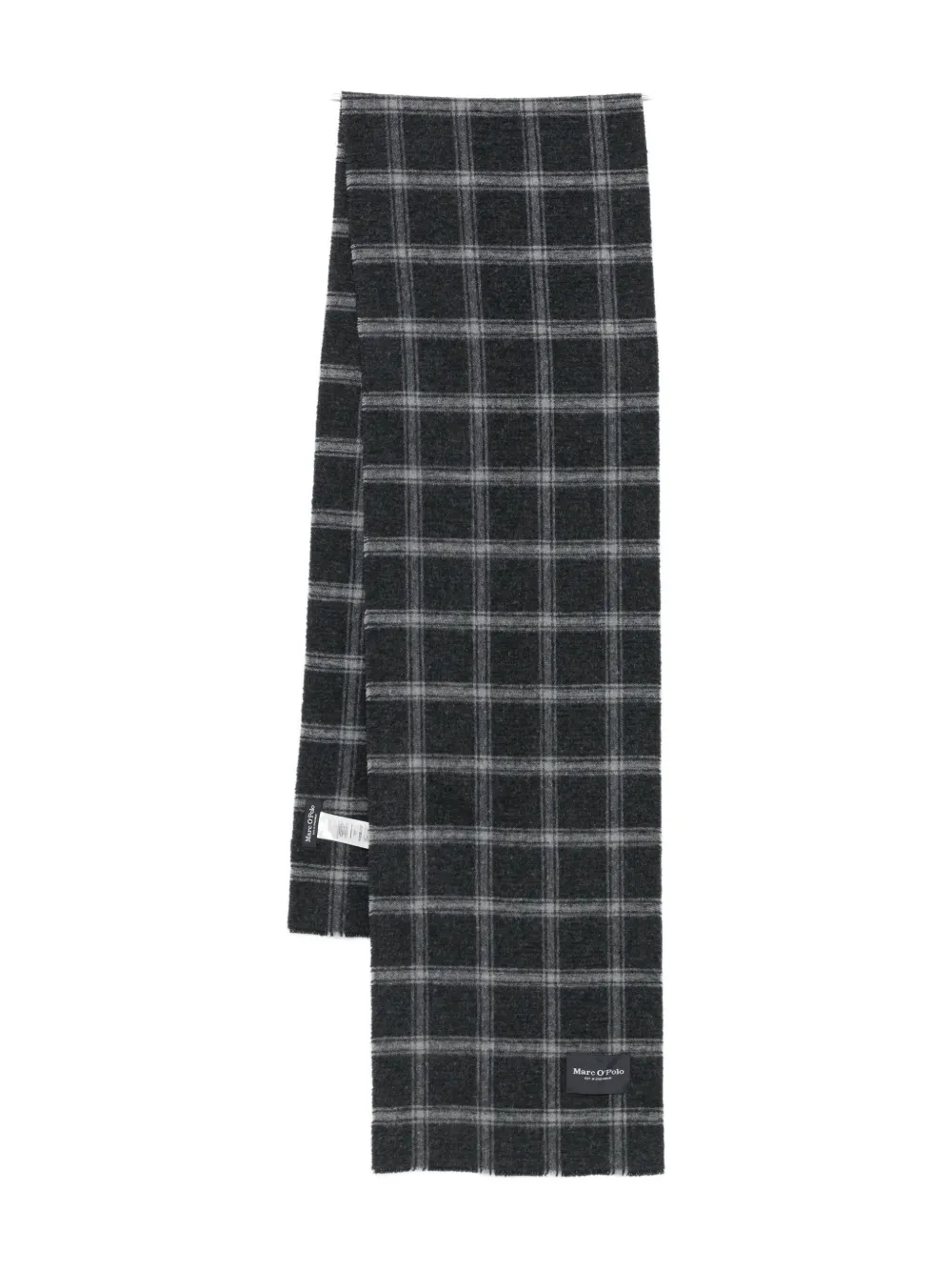 Marc O'polo Checked Scarf In Black