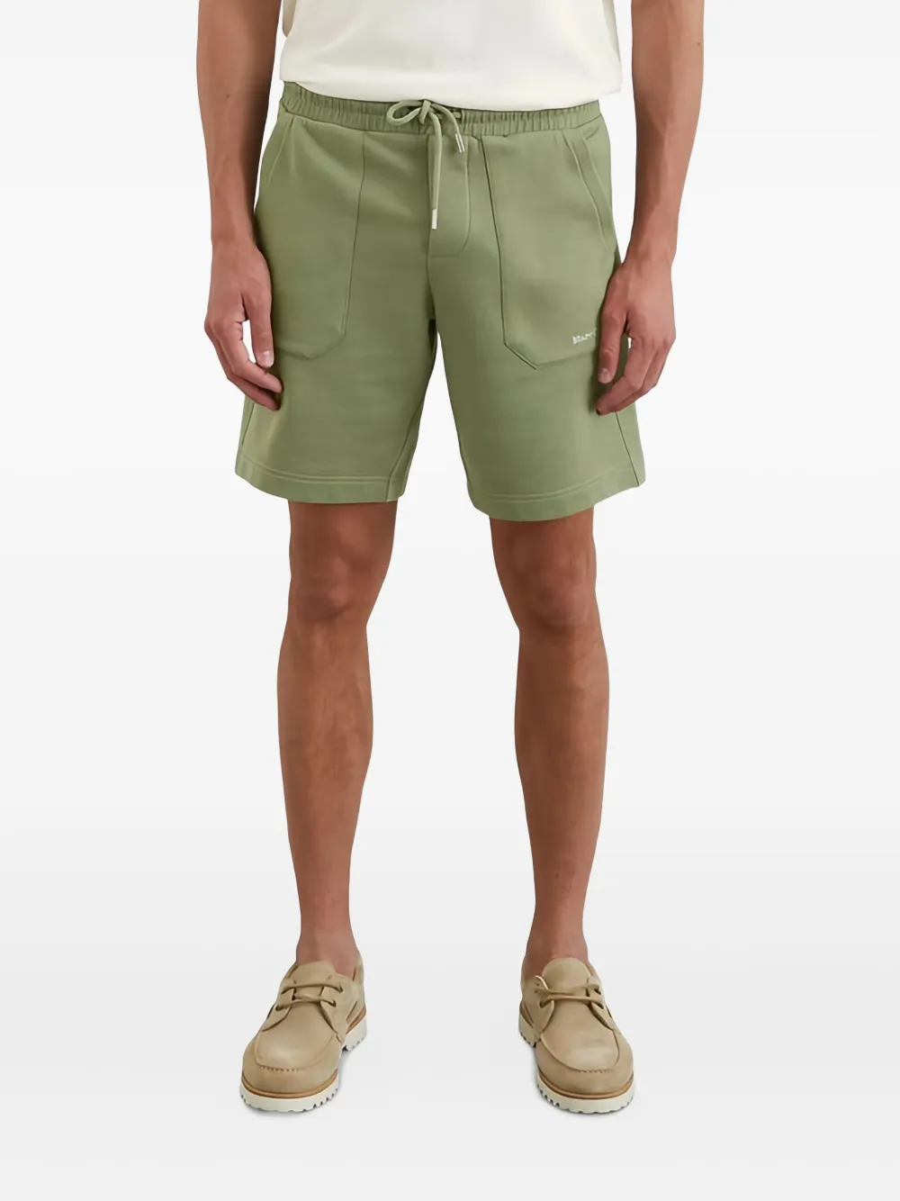 Marc O'Polo Shorts met elastische taille Groen