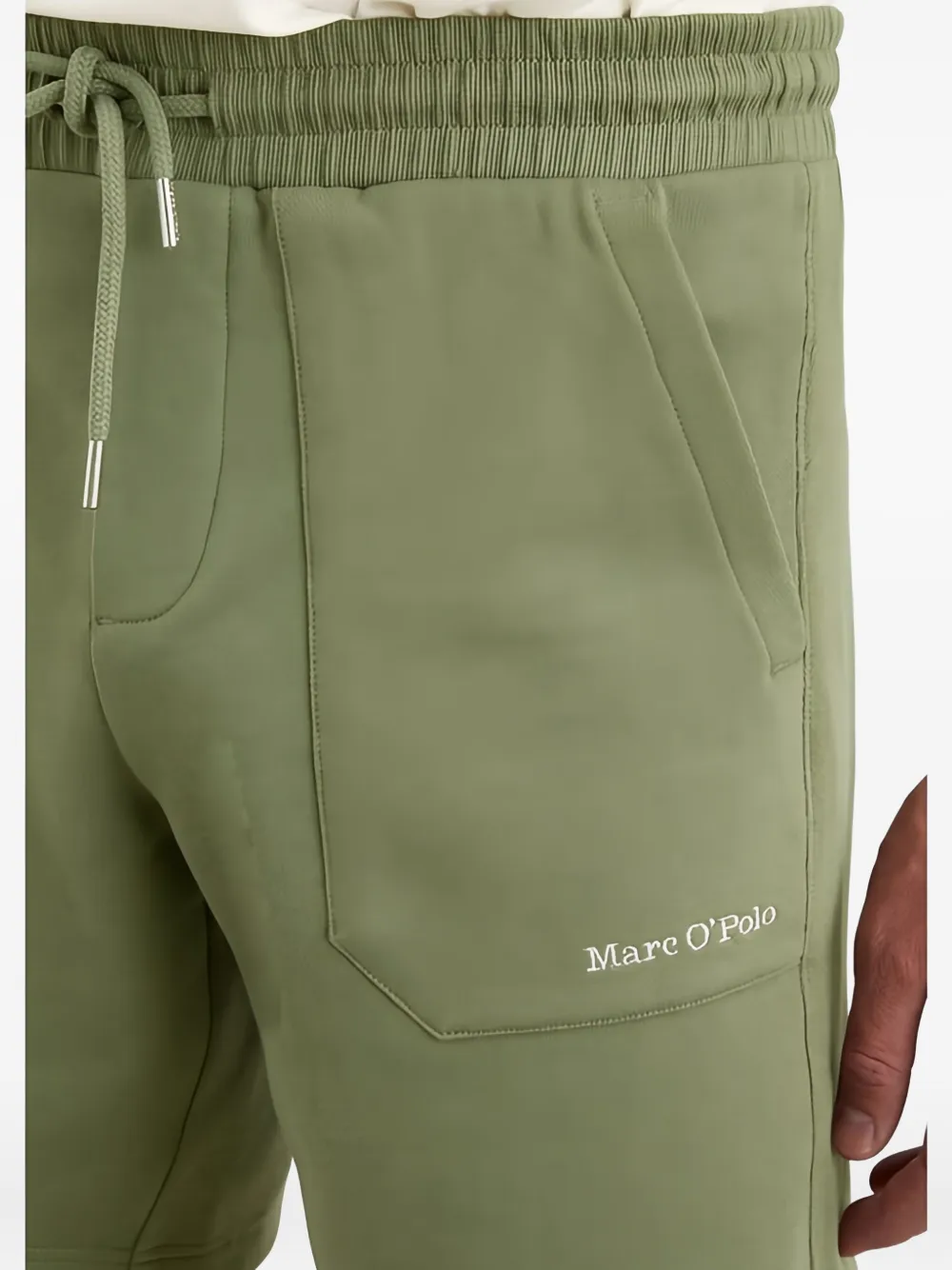 Marc O'Polo Shorts met elastische taille Groen
