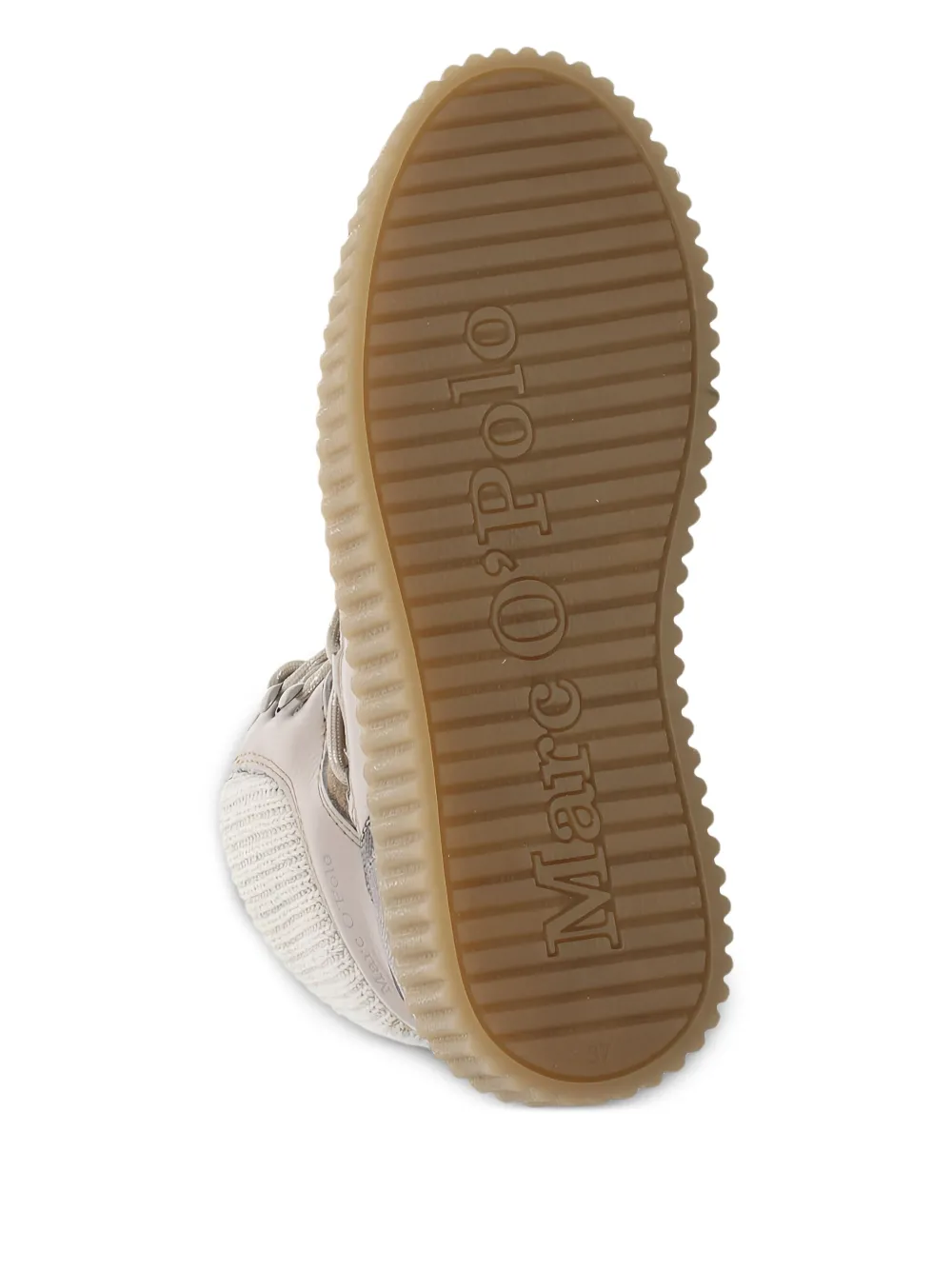 Marc O'Polo Bianca lammy enkellaarzen met veters Beige