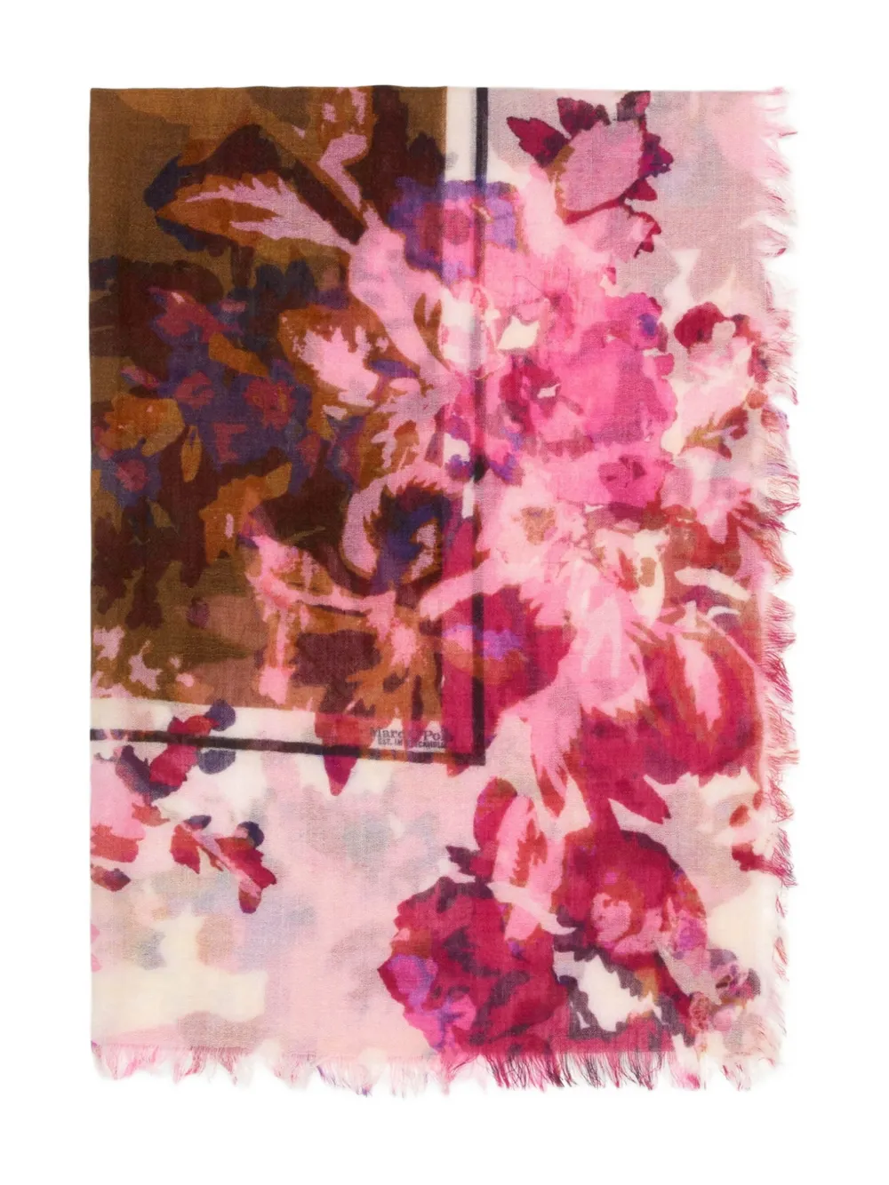 Marc O'Polo Sjaal met bloemenprint - Roze