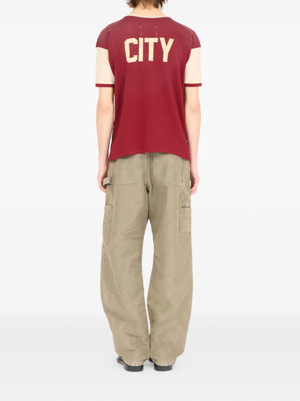 Maison Margiela T-shirt met tekst Rood