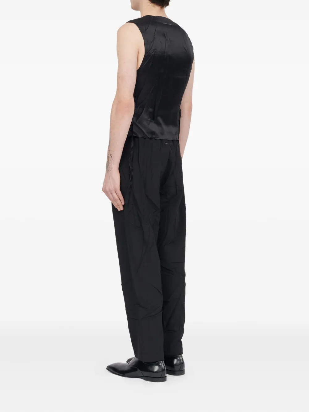 MM6 Maison Margiela Gilet met enkele rij knopen Zwart