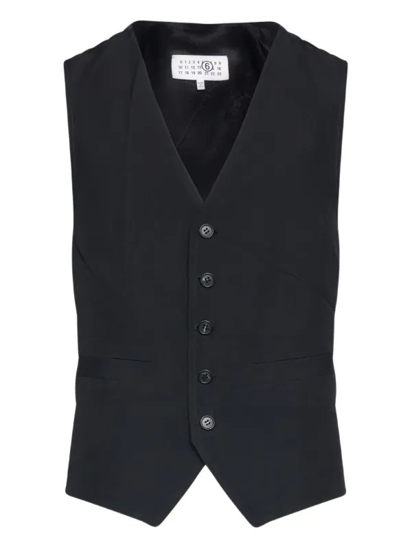 【関税＆送料込み】Mm6 Maison Margiela Waistcoats MM6 Maison Margiela V-neck button-fastening Waistcoat