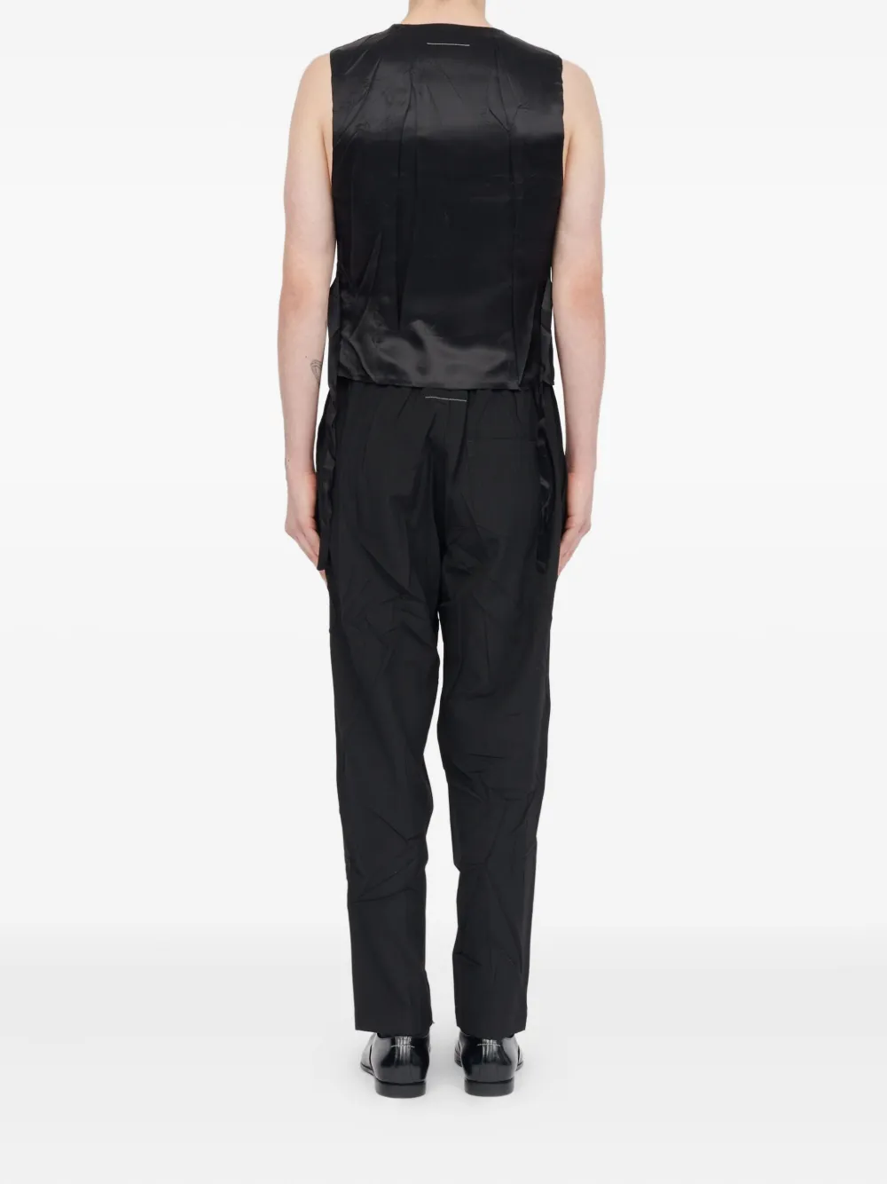 MM6 Maison Margiela Gilet met enkele rij knopen Zwart
