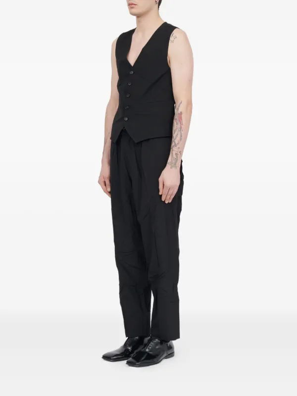 MM6 Maison Margiela single-breasted Waistcoat | Black