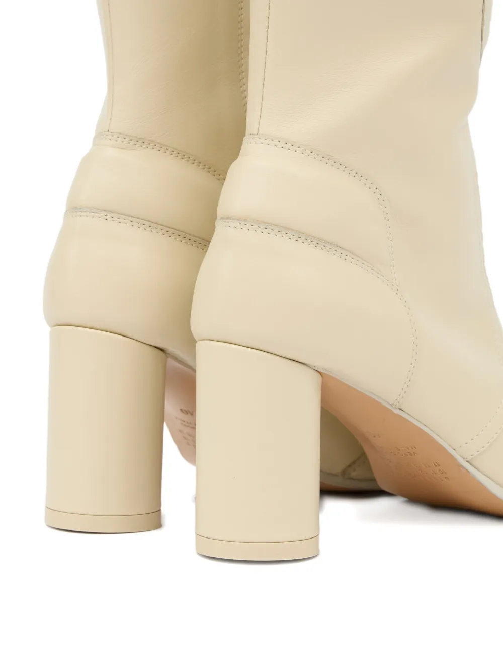 MM6 Maison Margiela 90 mm enkellaarzen met blokhak Beige
