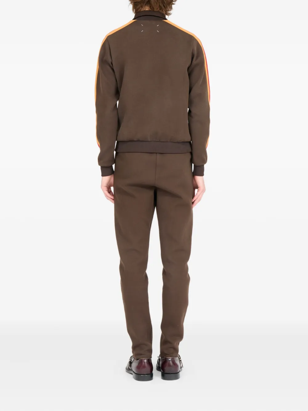 Maison Margiela Sweater met hoge hals en rits Bruin