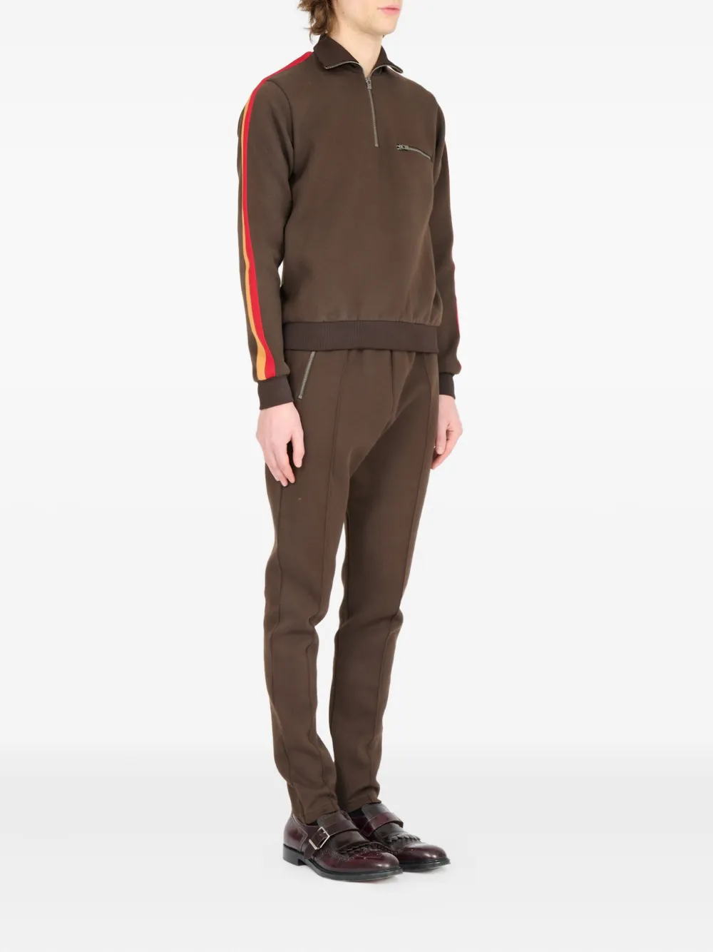 Maison Margiela Sweater met hoge hals en rits - Bruin