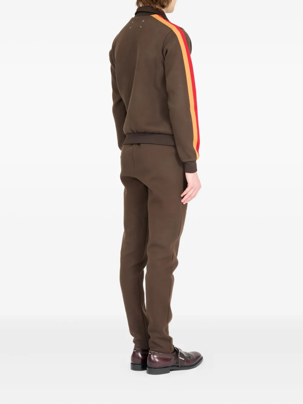 Maison Margiela Sweater met hoge hals en rits Bruin
