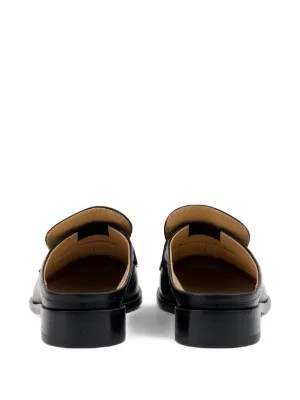 MM⑥ ブラウン オープントゥ ミュール オー マイ サンダルズ Oh my Sandals スクエアトウフラット