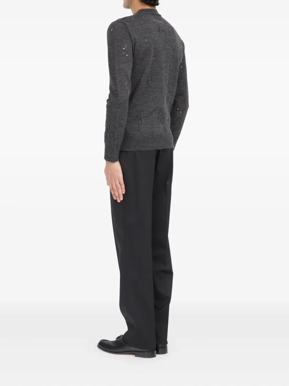 MM6 Maison Margiela Numeric trui met ronde hals Grijs