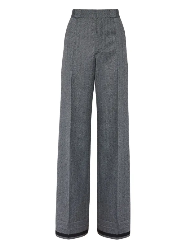 Maison Margiela Wide-leg Tailored Trousers in Grey