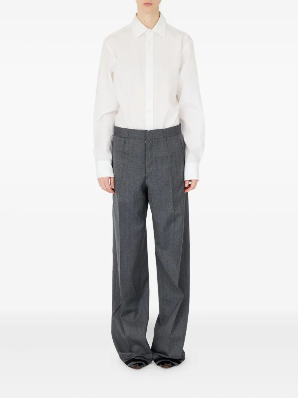Maison Margiela Pantalon met wijde pijpen - Grijs