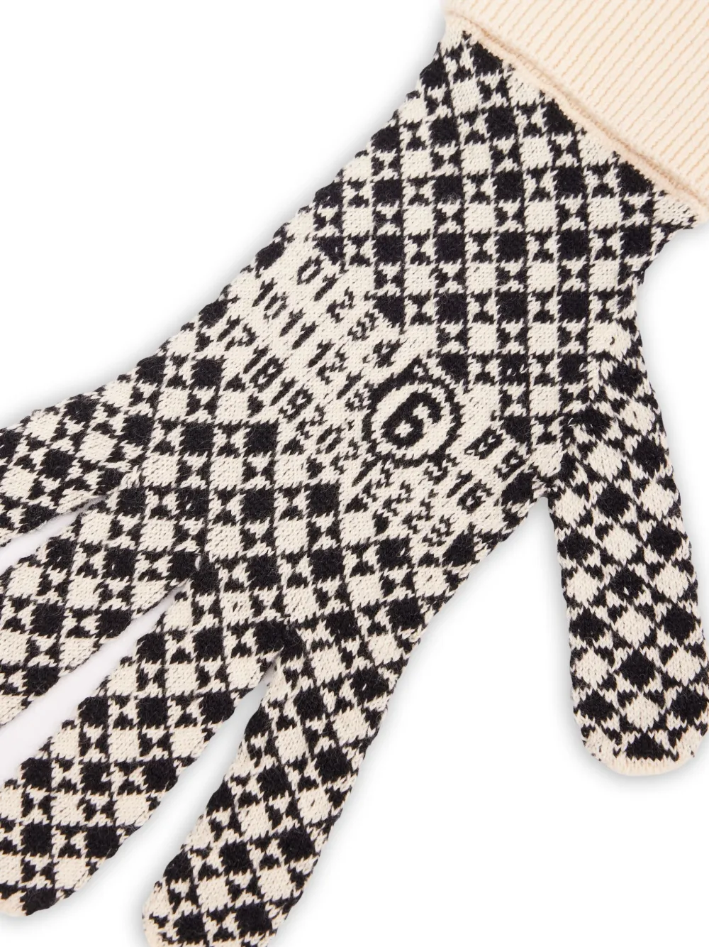 MM6 Maison Margiela Intarsia handschoenen - Wit