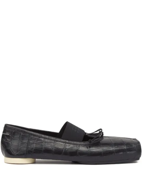 MM6 Maison Margiela crocodile-embossed ballet flats 