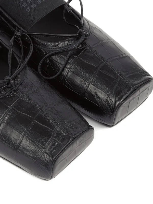 MM6 Maison Margiela クロコエンボス フラットシューズ