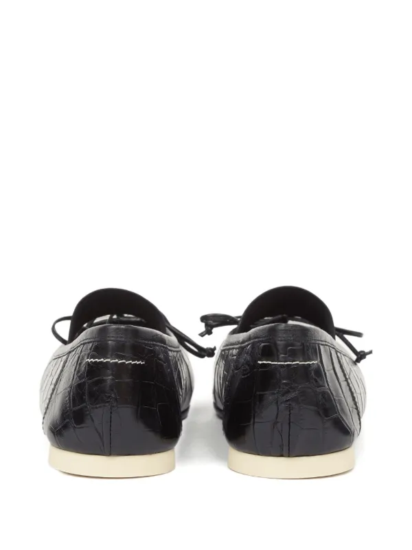 MM6 Maison Margiela クロコエンボス フラットシューズ