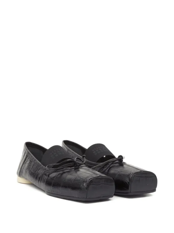 MM6　Maison Margiela ブラック　フラットシューズ MM6 Maison Margiela Anatomic フラットシューズ | ブラック