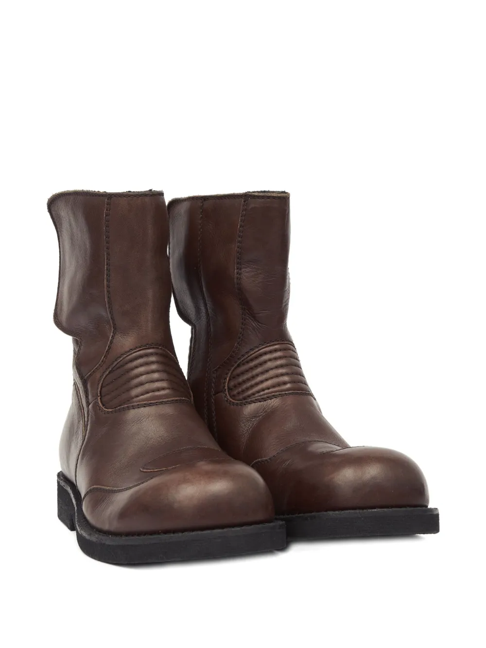 Mm6 Maison Margiela Leather Boots In Brown