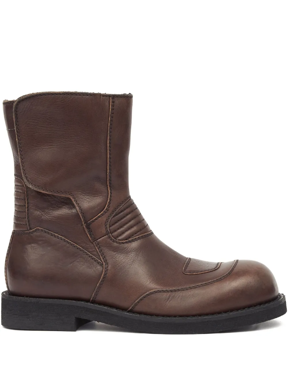 Mm6 Maison Margiela Leather Boots In Brown