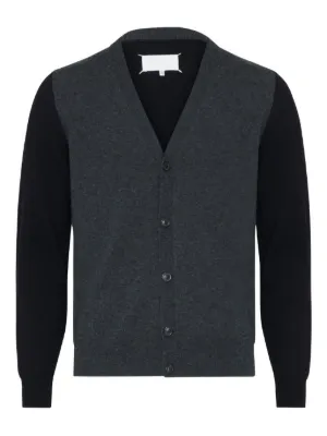 専用【良品】マチャット ウールエルボーパッチカーディガン F 黒 Maison Margiela エルボーパッチ カーディガン | ブラック | FARFETCH JP