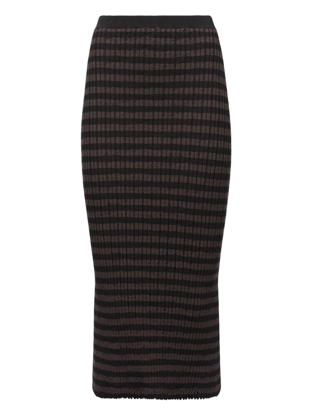 MM6 Maison Margiela Geribbelde midi-rok Bruin
