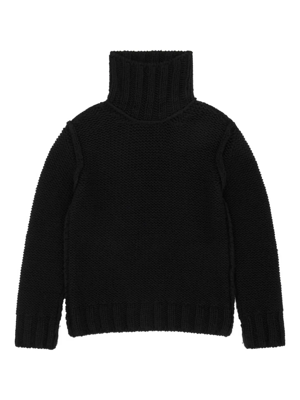 MM6 Maison Margiela roll-neck wool sweater Zwart