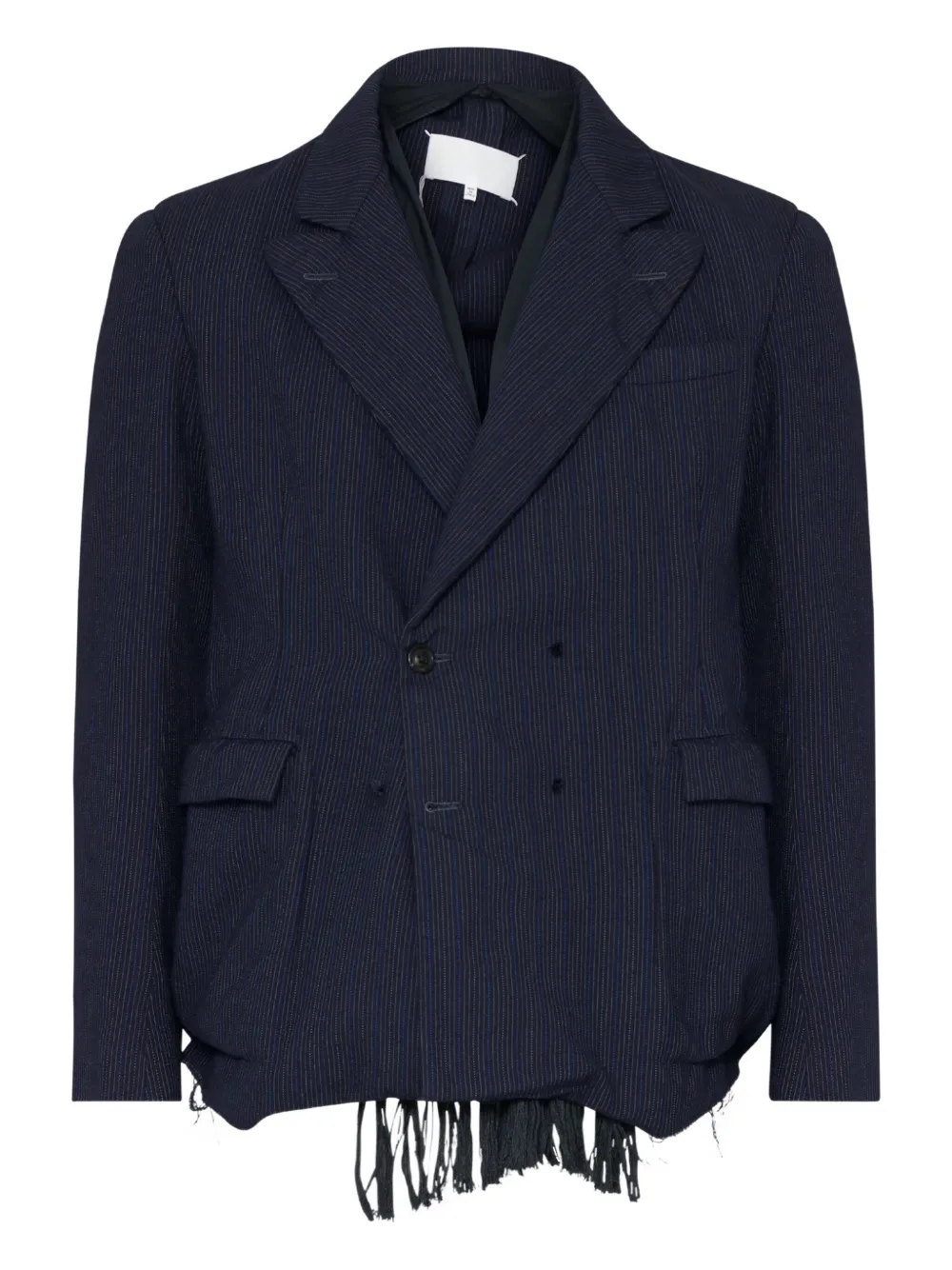 Maison Margiela ストライプ ダブルジャケット - ブルー