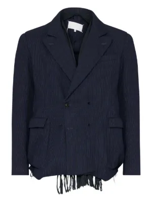 Maison Margiela ストライプ ジャケット | ブルー | FARFETCH JP