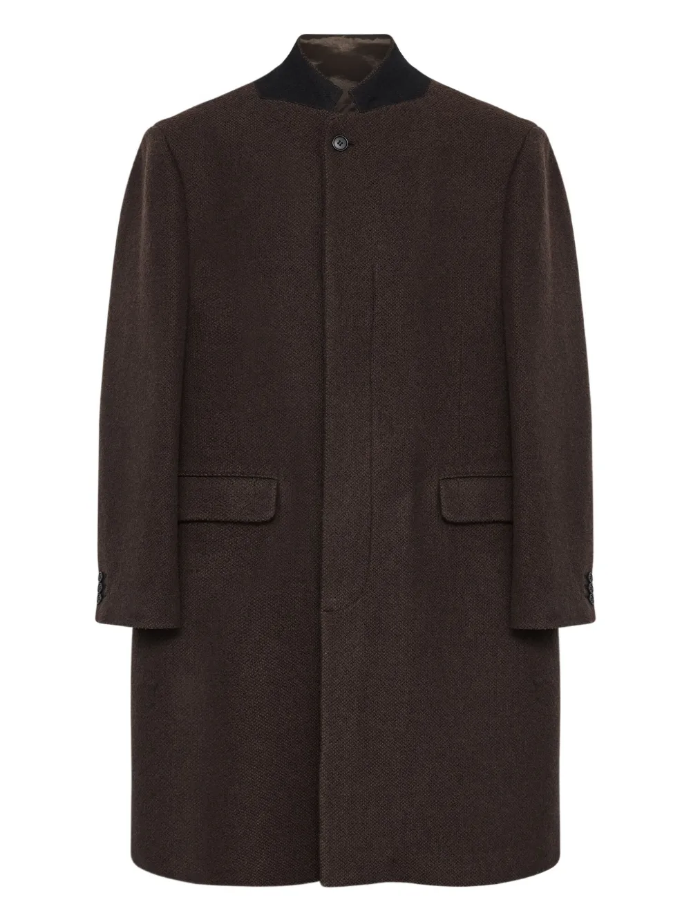 MM6 Maison Margiela Cappotto in lana con spalle basse - Marrone