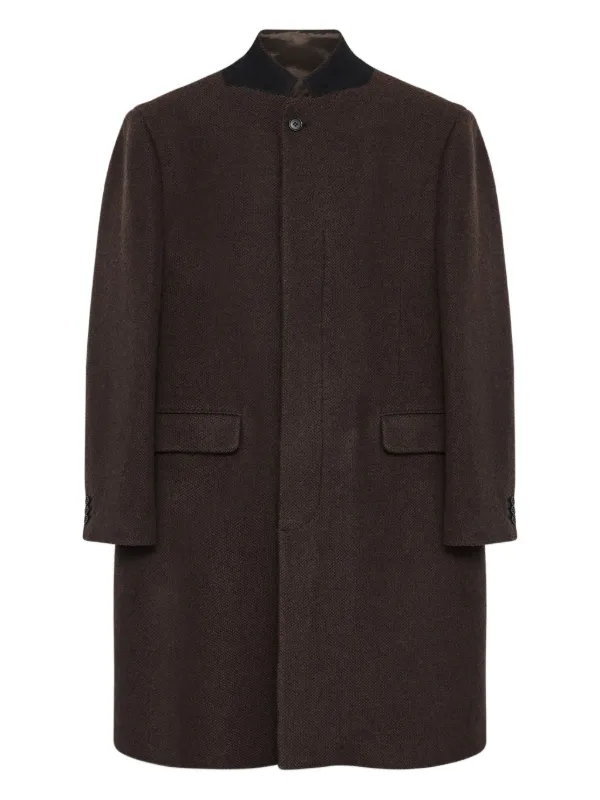 MM6 Maison Margiela ドロップショルダー コート | ブラウン | FARFETCH JP