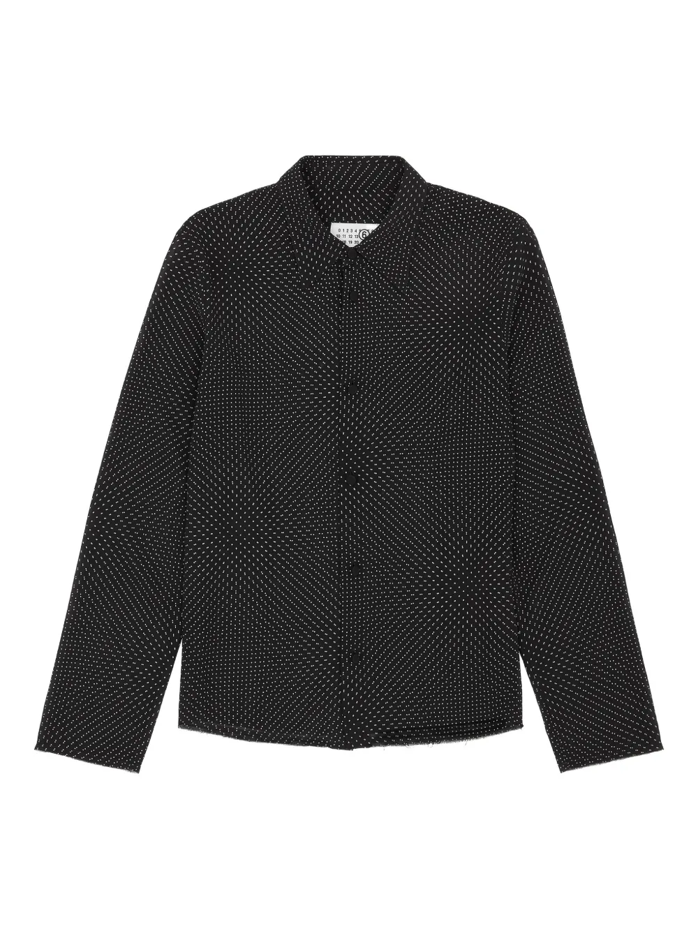 MM6 Maison Margiela polka-dot long-sleeved shirt Zwart