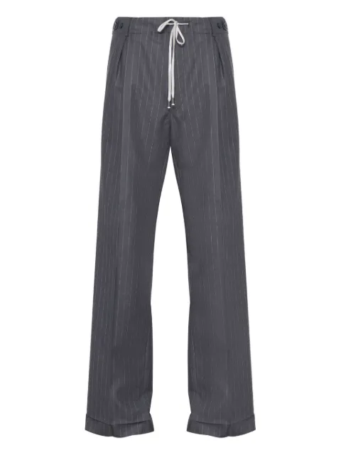 Maison Margiela pantalones con pinzas y motivo de rayas diplomáticas