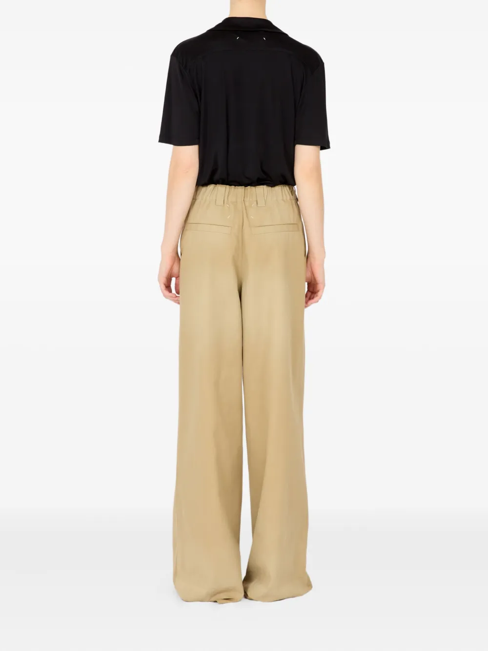 Maison Margiela Pantalon met wijde pijpen Beige