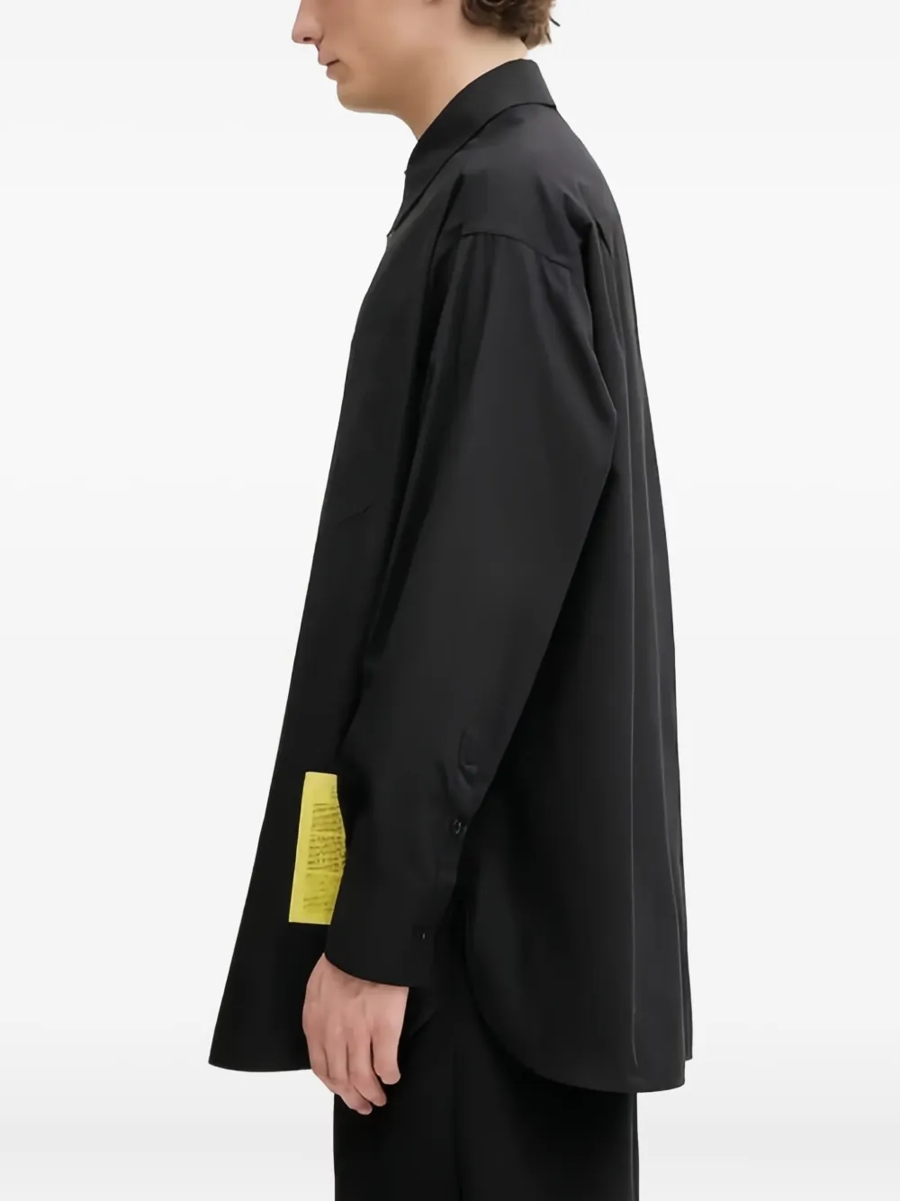 MM6 Maison Margiela long-sleeved pocket shirt - Zwart