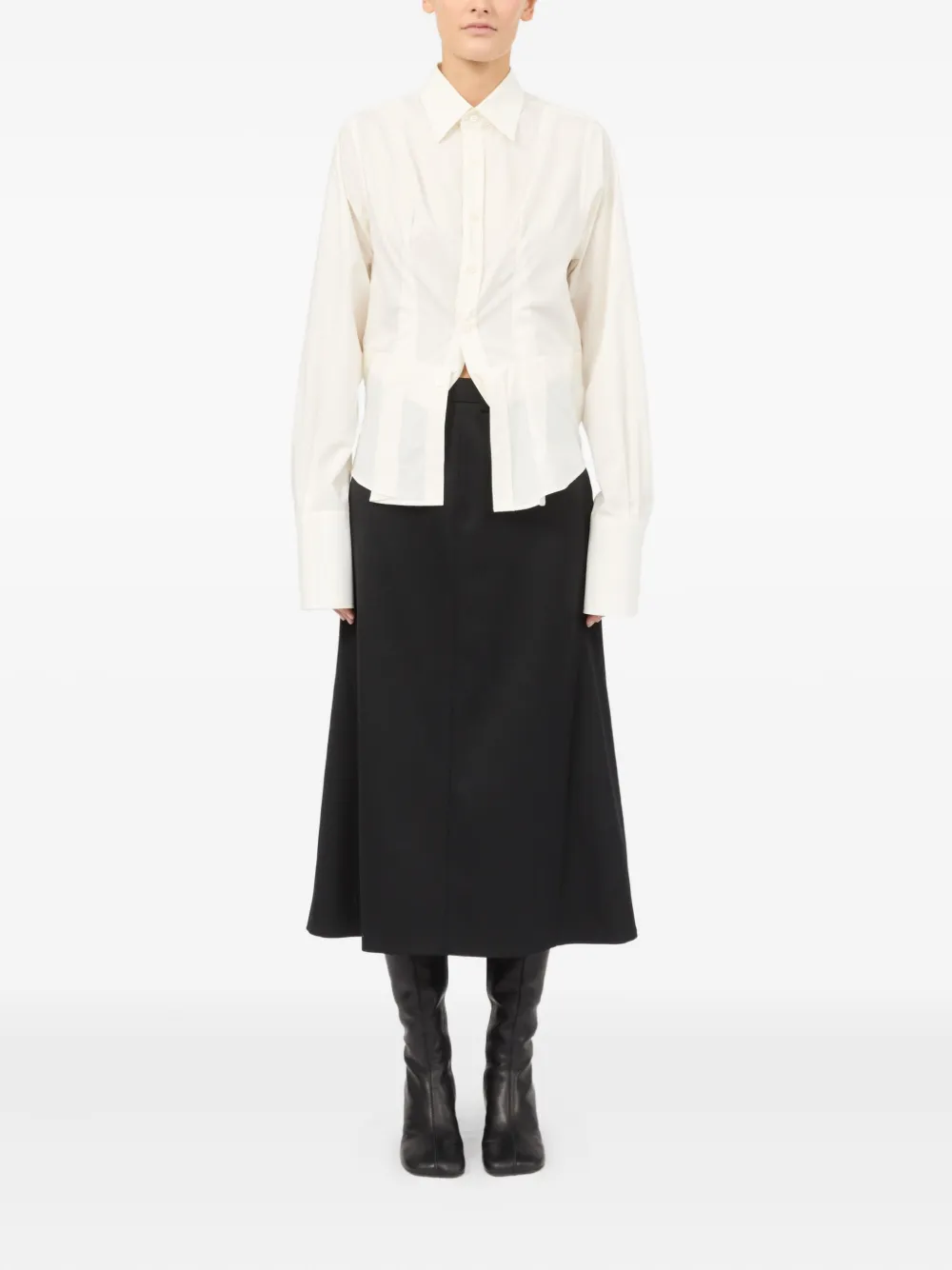 MM6 Maison Margiela layered shirt - Wit