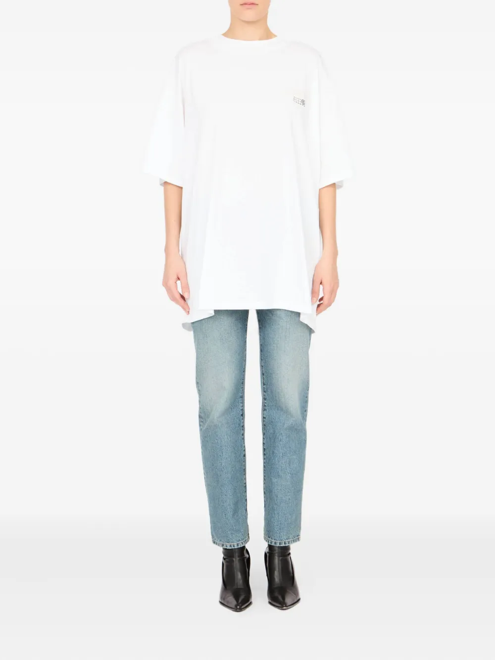 MM6 Maison Margiela logo-patch cotton T-shirt | Sweaters | Image 2