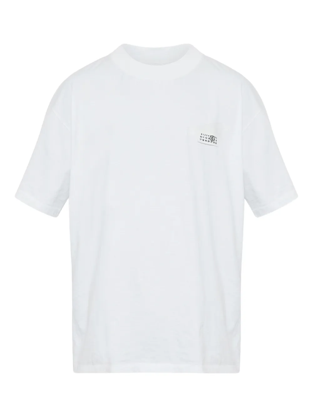 Mm6 Maison Margiela Logo-patch Cotton T-shirt In White
