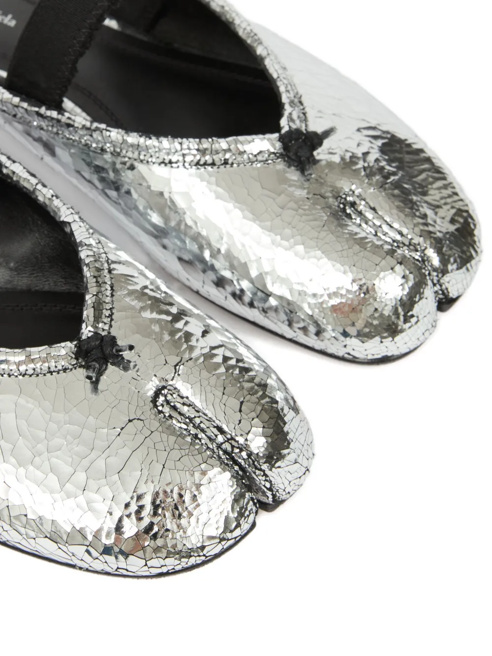 Maison Margiela Tabi leather slip-on mules Silver