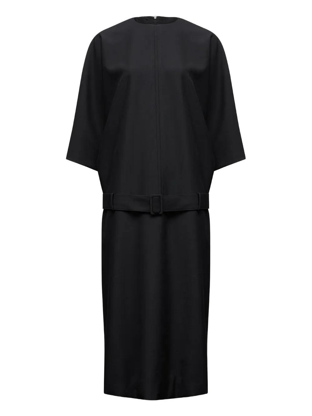 MM6 Maison Margiela belted midi dress | Black | Image 1