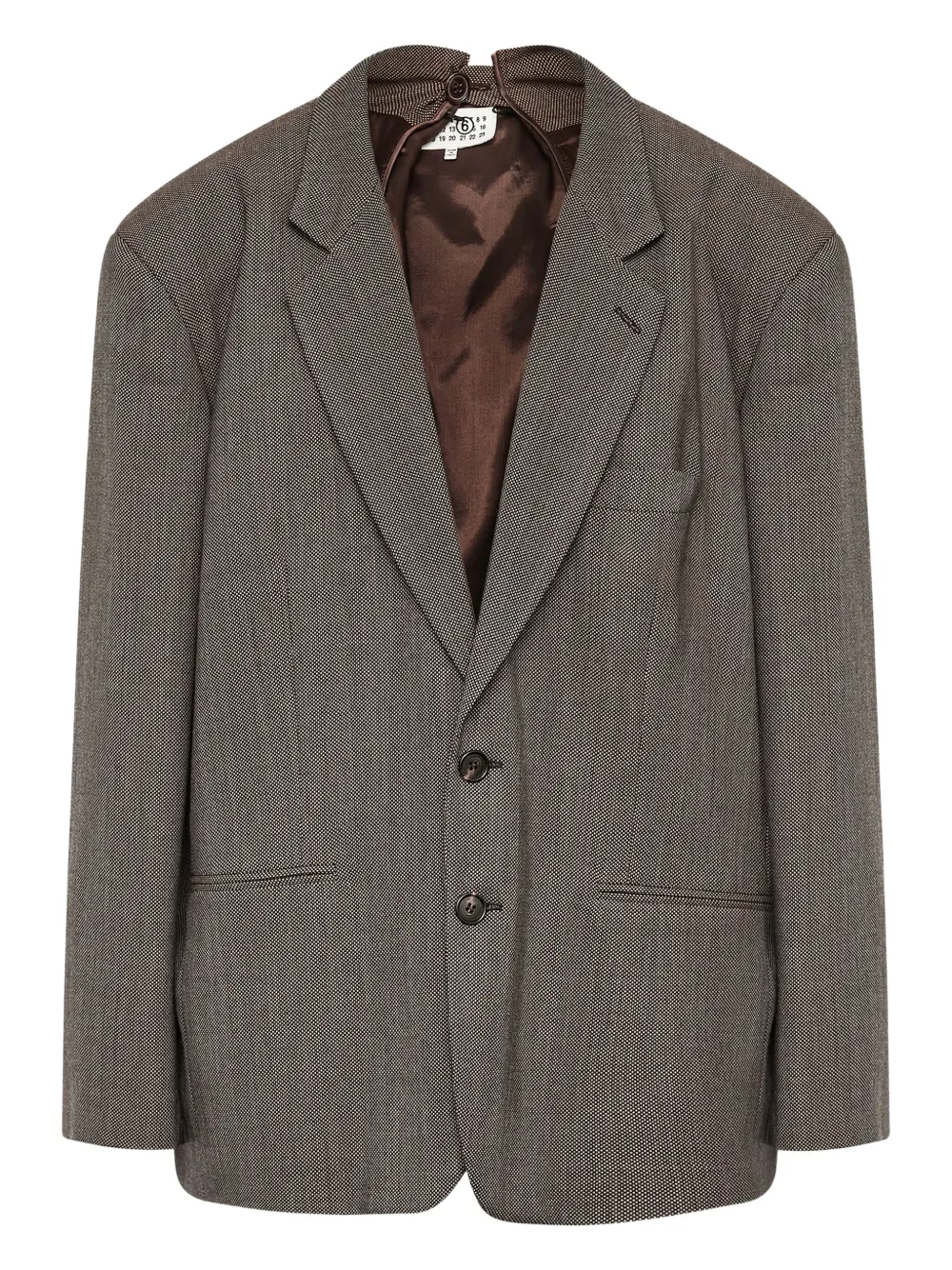 MM6 Maison Margiela Blazer met enkele rij knopen Grijs