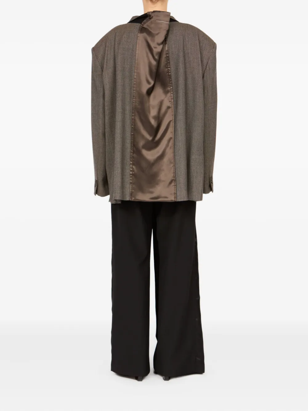 MM6 Maison Margiela Blazer met enkele rij knopen Grijs